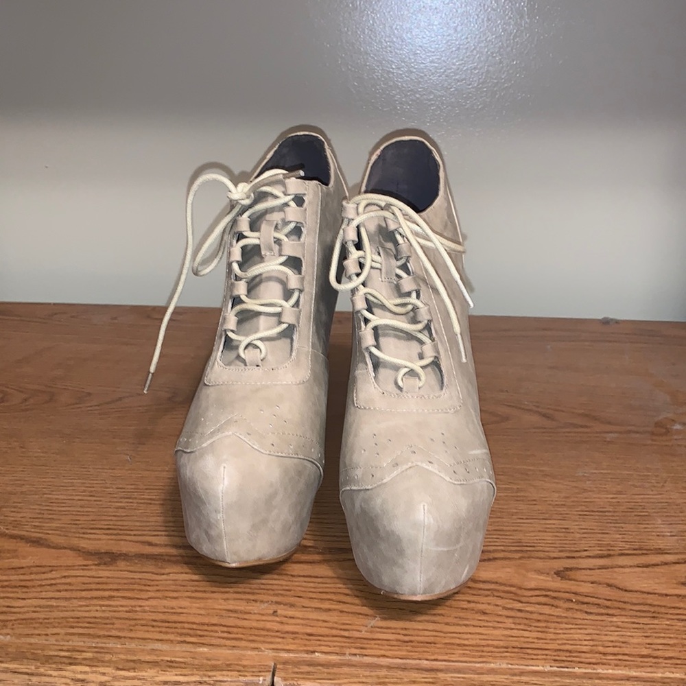 Beige booties
